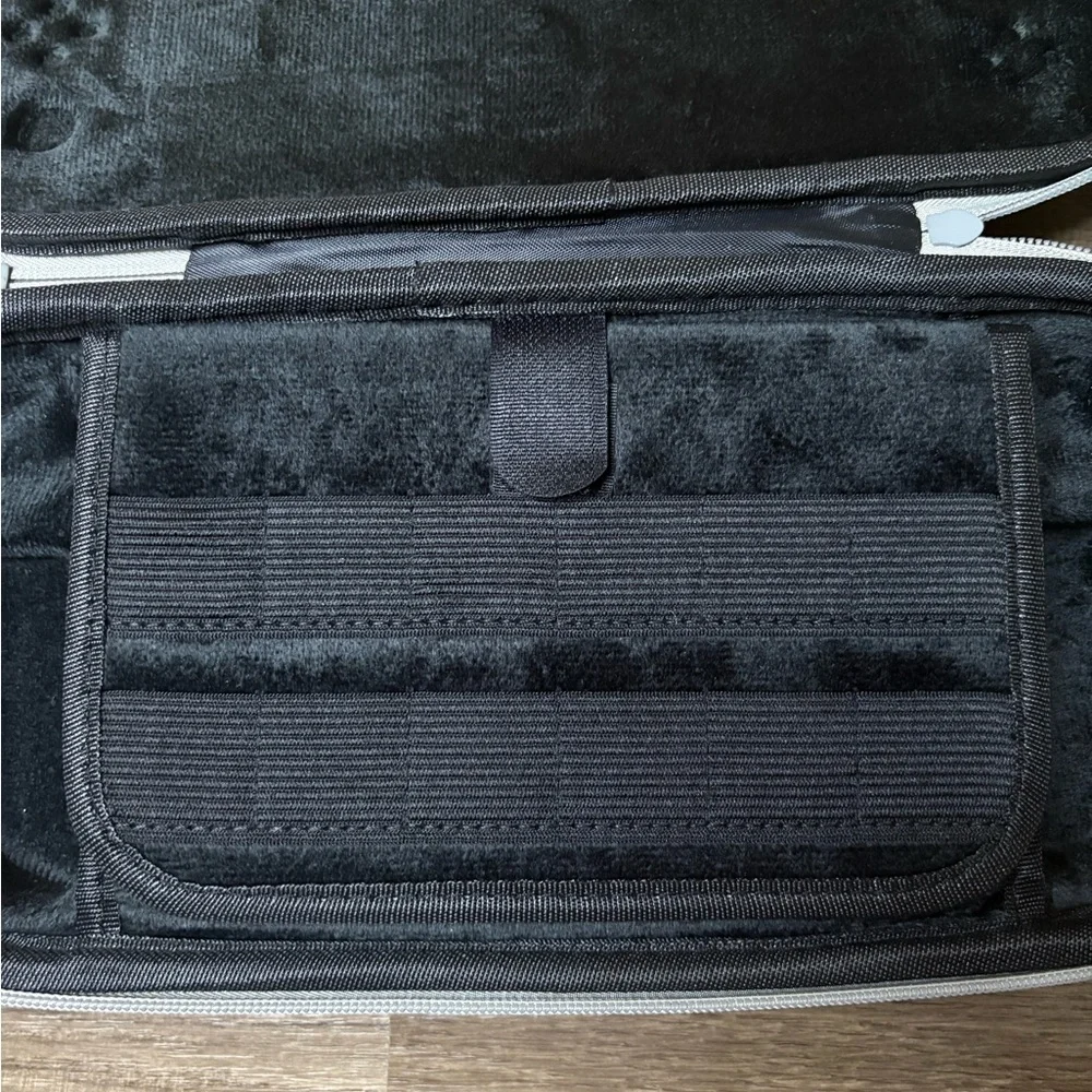 Gray Canvas Carrying Case for Nintendo Switch Console, Padded with Partitions